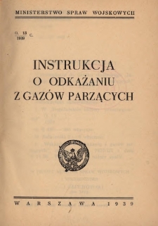 Instrukcja o odkażaniu z gazów parzących