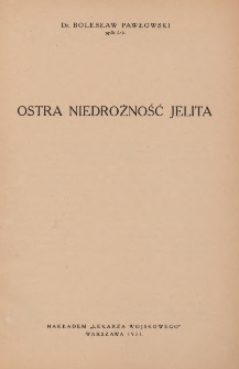 Ostra niedrożność jelita