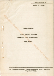 Sprawa hrabiego Rottera - część I (scenariusz)