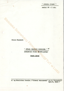 Sprawa hrabiego Rottera - część II (scenariusz)