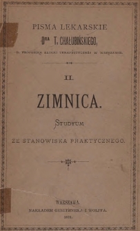 Zimnica : studyum ze stanowiska praktycznego