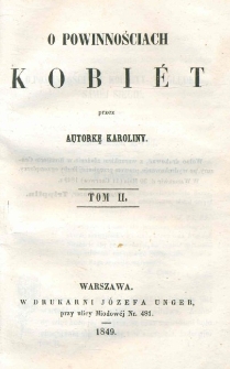 O powinnościach kobi&eacute;t. T. 2