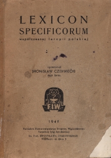 Lexicon specificorum wsp&oacute;łczesnej terapii polskiej