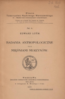Badania antropologiczne nad mięśniami Murzyn&oacute;w