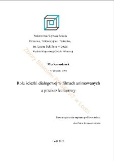 Rola ścieżki dialogowej w filmach animowanych a przekaz kulturowy