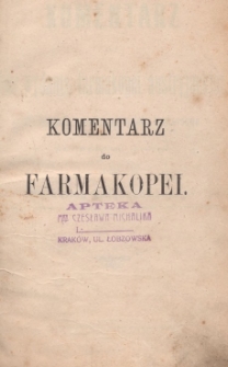 Komentarz do VII. wydania farmakopei austryjackiej