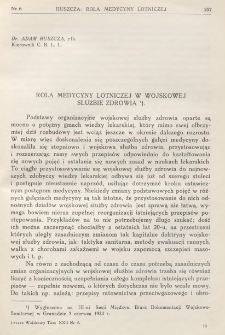 Lekarz wojskowy: dwutygodnik wydawany przez Departament Zdrowia Ministerstwa Spraw Wojskowych 1933, R. XIV, T. XXII, nr 6