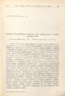 Lekarz wojskowy: dwutygodnik Organ oficer&oacute;w korpusu sanitarnego sł. czynnej i rezerwy 1933, R. XIV, T. XXI, nr 7