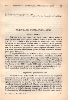 Lekarz wojskowy: dwutygodnik wydawany przez Departament Zdrowia Ministerstwa Spraw Wojskowych 1934, R. XV, T. XXIII, nr 8