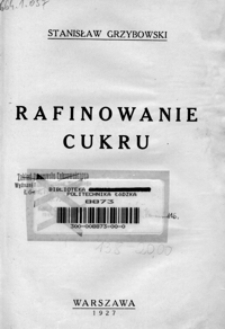 Rafinowanie cukru