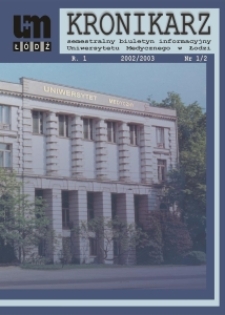 Wykaz Uchwał Senatu Uniwersytetu Medycznego w Łodzi (1 X 2002- 30 IX 2003)