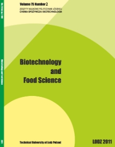Biotechnology and Food Science vol. 75 no. 1 (2011)
