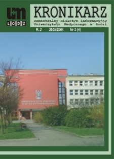 Katalog Dysertacji Uniwersytetu Medycznego w Łodzi (1 X 2003-30 IX 2004)