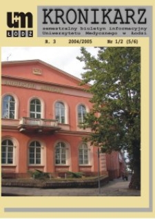 Katalog dysertacji Uniwersytetu Medycznego w Łodzi (1 X 2004-30 IX 2005)