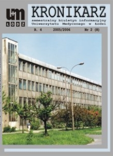 Katalog dysertacji Uniwersytetu Medycznego w Łodzi (1 X 2005-30 IX 2006)