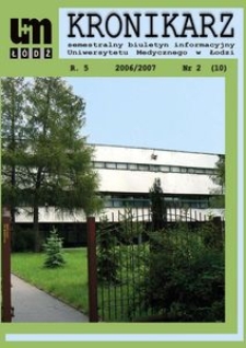 Katalog dysertacji Uniwersytetu Medycznego w Łodzi (1 X 2006 - 30 IX 2007)