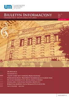 Biuletyn Informacyjny Uniwersytetu Medycznego w Łodzi 2010 vol. 3 nr 5