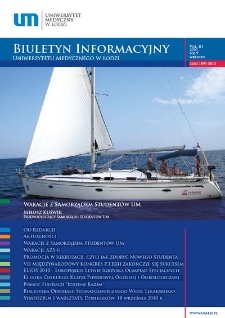 Biuletyn Informacyjny Uniwersytetu Medycznego w Łodzi 2010 vol. 3 nr 9