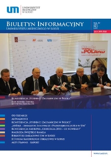 Biuletyn Informacyjny Uniwersytetu Medycznego w Łodzi 2011 vol. 4 nr 2
