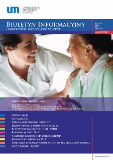 Biuletyn Informacyjny Uniwersytetu Medycznego w Łodzi 2011 vol. 4 nr 4