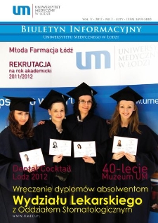 Biuletyn Informacyjny Uniwersytetu Medycznego w Łodzi 2012 vol. 5 nr 2