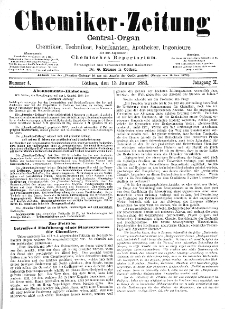 Chemiker-Zeitung Jg. 10 Nr. 4 (1886)