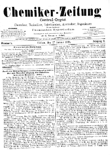 Chemiker-Zeitung Jg. 10 Nr. 5 (1886)