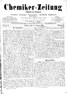 Chemiker-Zeitung Jg. 10 Nr. 9 (1886)