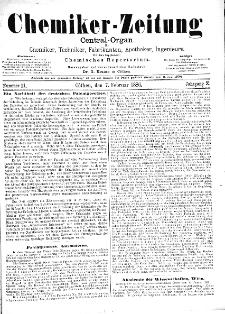 Chemiker-Zeitung Jg. 10 Nr. 11 (1886)