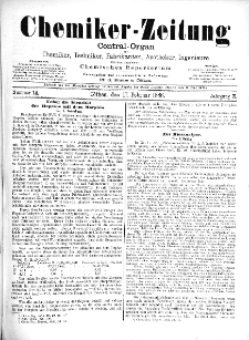 Chemiker-Zeitung Jg. 10 Nr. 14 (1886)