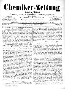 Chemiker-Zeitung Jg. 10 Nr. 15 (1886)