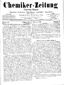 Chemiker-Zeitung Jg. 10 Nr. 16 (1886)