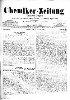 Chemiker-Zeitung Jg. 10 Nr. 21 (1886)