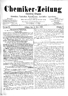 Chemiker-Zeitung Jg. 10 Nr. 22 (1886)