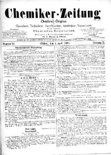 Chemiker-Zeitung Jg. 10 Nr. 27 (1886)
