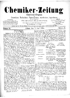 Chemiker-Zeitung Jg. 10 Nr. 32 (1886)