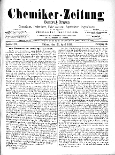 Chemiker-Zeitung Jg. 10 Nr. 33 (1886)