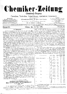 Chemiker-Zeitung Jg. 10 Nr. 39 (1886)