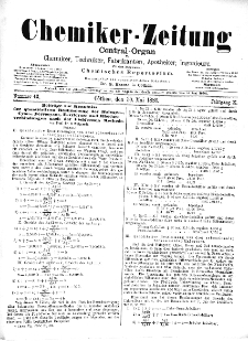 Chemiker-Zeitung Jg. 10 Nr. 43 (1886)