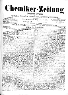 Chemiker-Zeitung Jg. 10 Nr. 45 (1886)