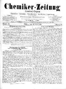 Chemiker-Zeitung Jg. 10 Nr. 49 (1886)