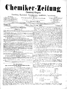 Chemiker-Zeitung Jg. 10 Nr. 50 (1886)