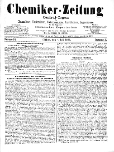 Chemiker-Zeitung Jg. 10 Nr. 53 (1886)
