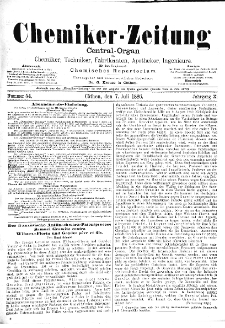Chemiker-Zeitung Jg. 10 Nr. 54 (1886)