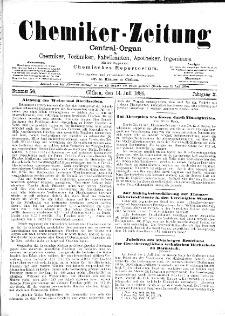 Chemiker-Zeitung Jg. 10 Nr. 56 (1886)