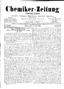 Chemiker-Zeitung Jg. 10 Nr. 60 (1886)