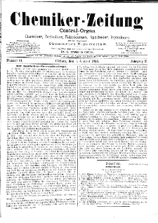 Chemiker-Zeitung Jg. 10 Nr. 61 (1886)