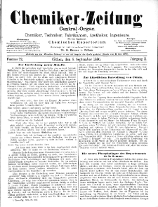 Chemiker-Zeitung Jg. 10 Nr. 72 (1886)
