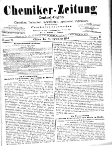 Chemiker-Zeitung Jg. 10 Nr. 77 (1886)