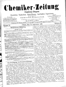 Chemiker-Zeitung Jg. 10 Nr. 78 (1886)